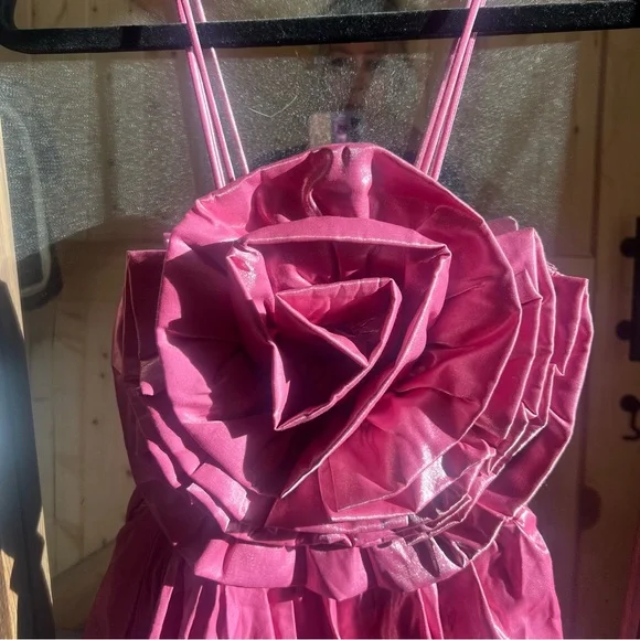 Sister Jane Pink Smocked Satin Mini Dress - Picture 12 of 15